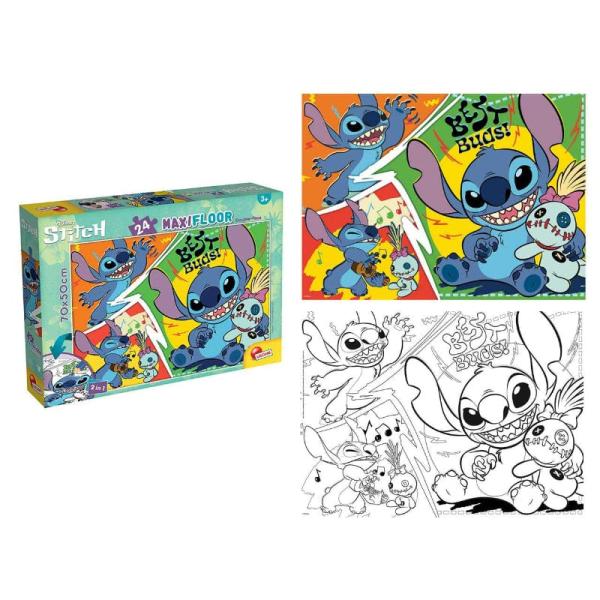 Stitch puzzle maxi oboustranné 70×50 cm 24 dílků