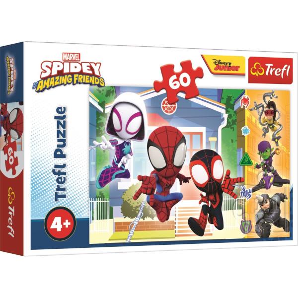 Trefl puzzle 60 dílků - Ve světě Spideyho