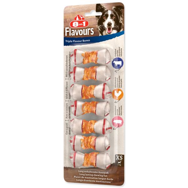 Pochoutka 8in1 Triple Flavour kost žvýkací XS 7ks (obrázek 4)