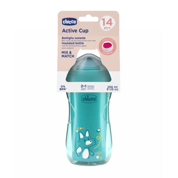 Chicco Hrnek Active s tvrdým náustkem teal, 14m+ (obrázek 4)