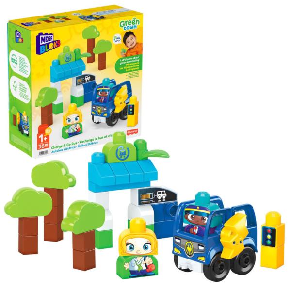 Mattel Mega bloks zelené město autobus nabij a jeď HDX90 (obrázek 3)