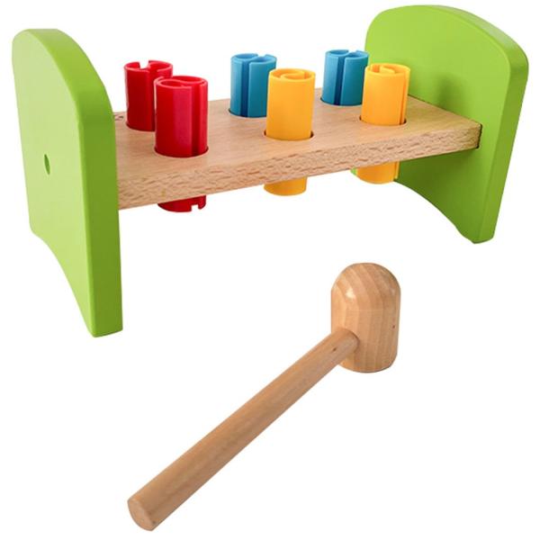 Zatloukačka s kladívkem dřevo/plast 8ks