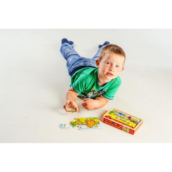 Puzzle dřevěné Moje první zvířátka 4x12 dílků 20x14x3, 5cm v dřevěné krabičce (obrázek 9)
