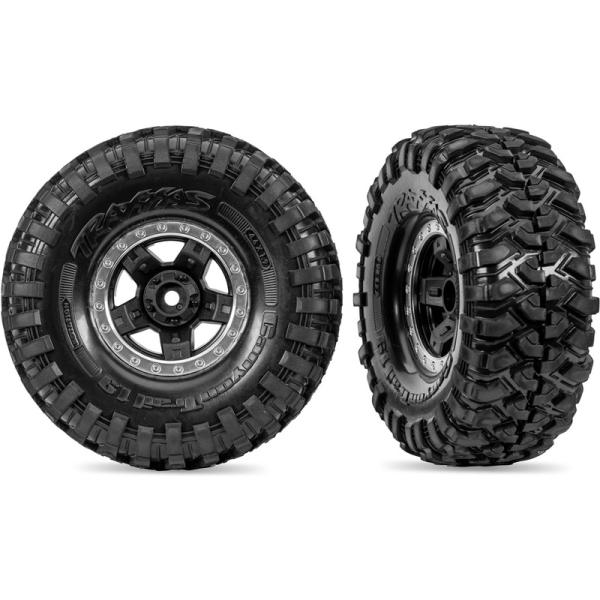 Traxxas koleso 1.9", disk TRX-4 Sport čierny polomatne chrómovaný, pneu Canyon Trail (2)