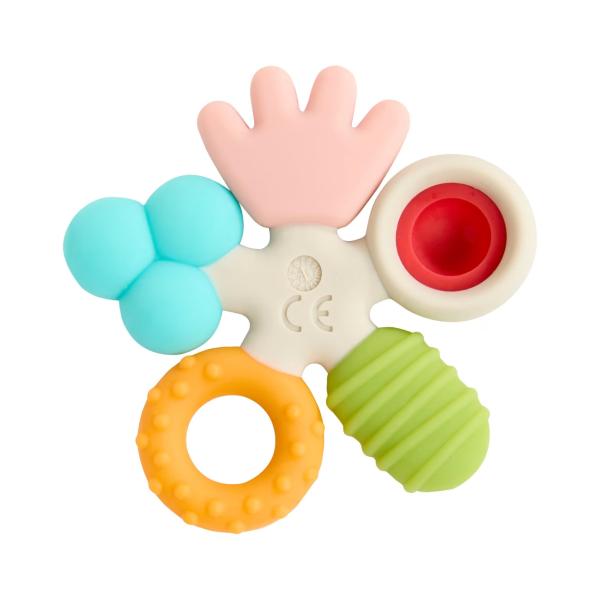 Haba Uchopovacie silkónové hryzátko Veselé farby