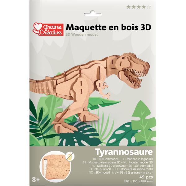 GRAINE CREATIVE 3D Puzzle T-rex 49ks (obrázok 2)