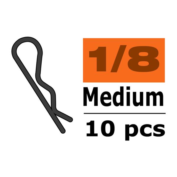 Sponka karosérie stredná 45° červená (10)