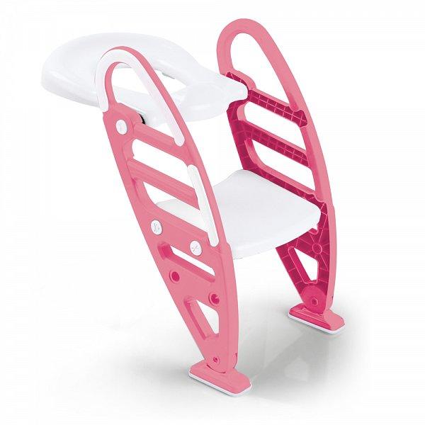 Dolu Schůdky se sedátkem k toaletě růžové