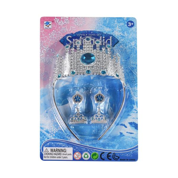 Korunka zimní království princezna s náušnicemi