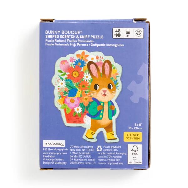 Mudpuppy Puzzle s blahopřáním Zajíček s kyticí (obrázek 3)