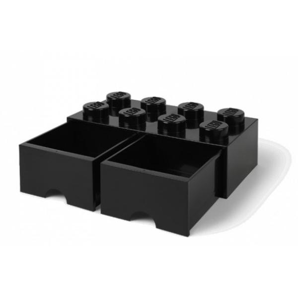 LEGO® úložný box 8 - se zásuvkami černá 250 x 500 x 180 mm (obrázek 4)