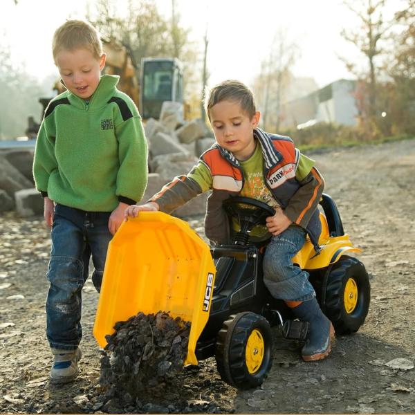 Rollytoys Šlapací traktor Rolly Kid Dumper JCB, žlutý