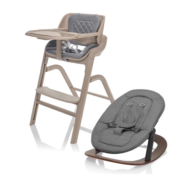 Set židle Inpira + novorozenecký set + houpací základna, Cookie Beige