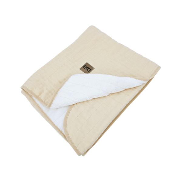 EKO Deka mušelínová s kožešinou Latte 75x90 cm