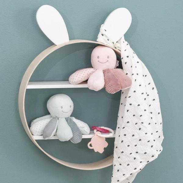 Natty Kousátko silikonová s chladící částí bez BPA růžový sloník