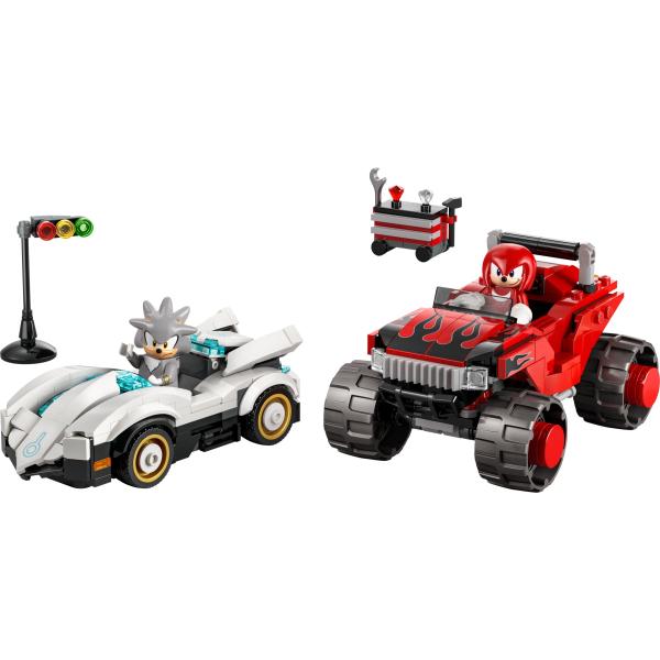 LEGO® Sonic The Hedgehog™ 77118 Silver a jeho auto vs. Knuckles a jeho monster truck