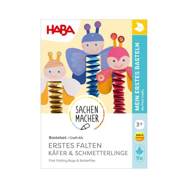 Haba Craft Kit Kreatívna sada Prvé skladanie Chrobáčiky a Motýle závesná dekorácia