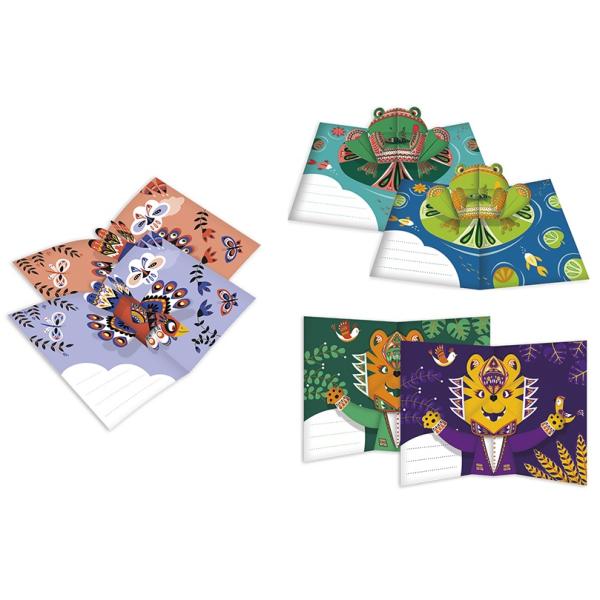 Janod Atelier Sada Mini Origami Pohlednice se zvířátky od 6 let (obrázek 7)