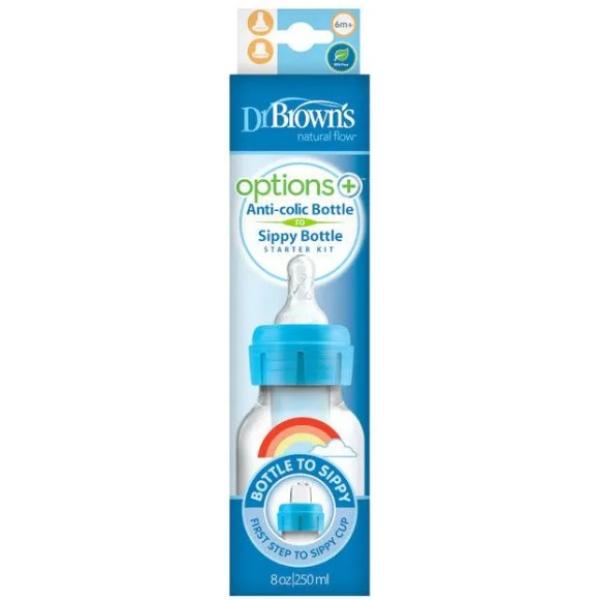 Dr.Browns láhev 2v1 modrá s náustkem (SB8192-P3)