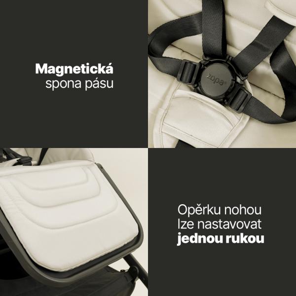 Set sportovní kočárek Move Cross 5 + hluboká korba XL 5 + adaptéry, Boss Grey