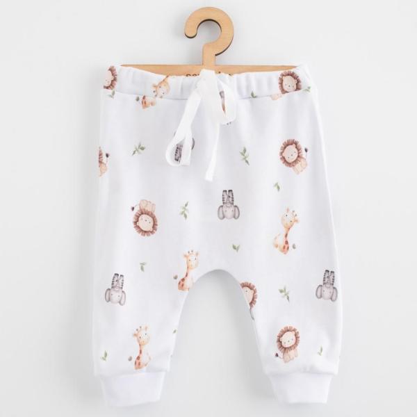 Detské bavlnené nohavice Jogger New Baby For Babies safari 68 (4-6m)