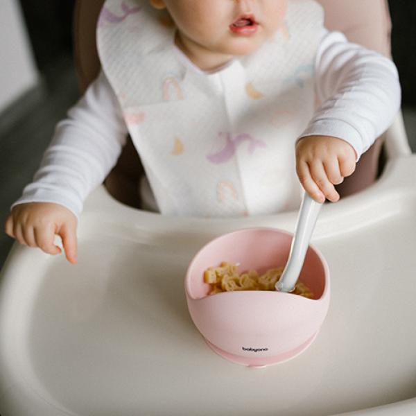 BABYONO Silikonová dudlíková miska s prísavkou - pink 6m+ (obrázek 8)