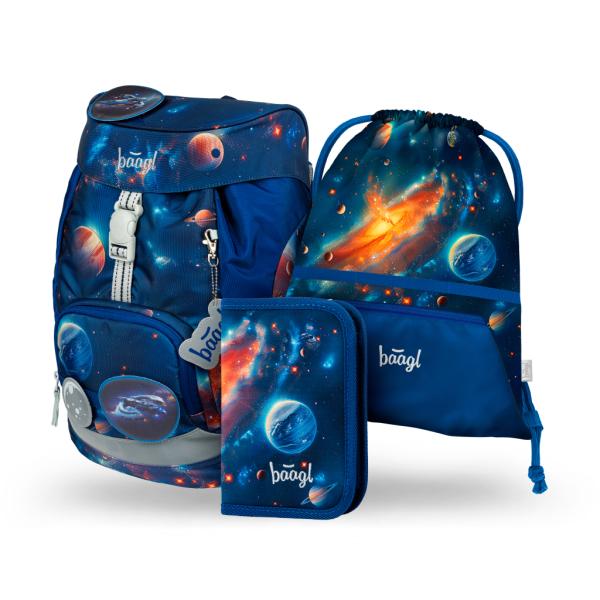 BAAGL SET 3 Airy Espacio: mochila, estuche, bolsa