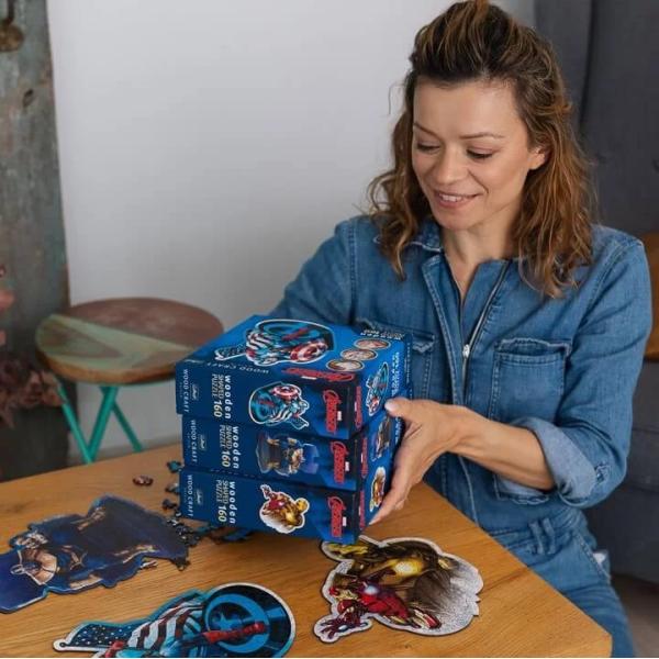 Trefl Dřevěné puzzle 160 dílků - Thanos na trůnu / Disney Marvel Heroes (obrázek 4)