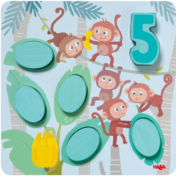 Haba Dřevěná hračka na učení barev a čísel Divoká zvířátka