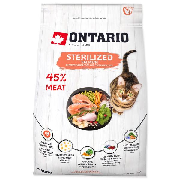 Krmivo Ontario Cat Sterilised Salmon 0,4kg (obrázek 3)