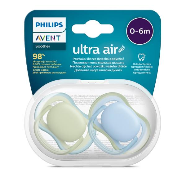 Philips AVENT Dudlík Ultra air neutral 0-6m chlapec modrá 2ks