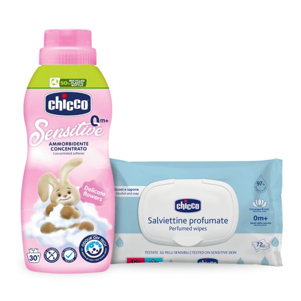 CHICCO Aviváž koncentrovaná Květinové objetí 750 ml + vlhčené ubrousky 72 ks zdarma