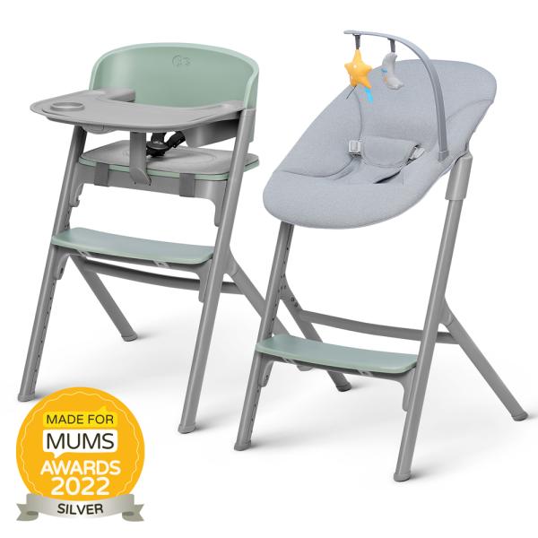 KINDERKRAFT SELECT Sada jídelní židle Livy Olive Green + lehátko Calmee, Premium (obrázek 11)