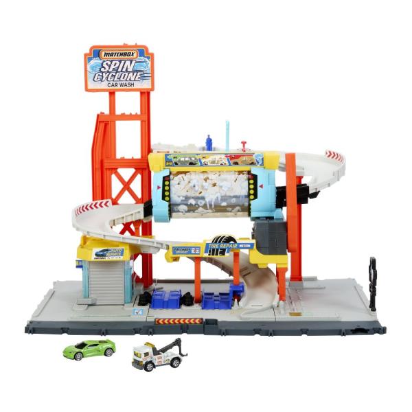 Matchbox set Pomivalni stroj Turbo Ciklon + 2 vozili