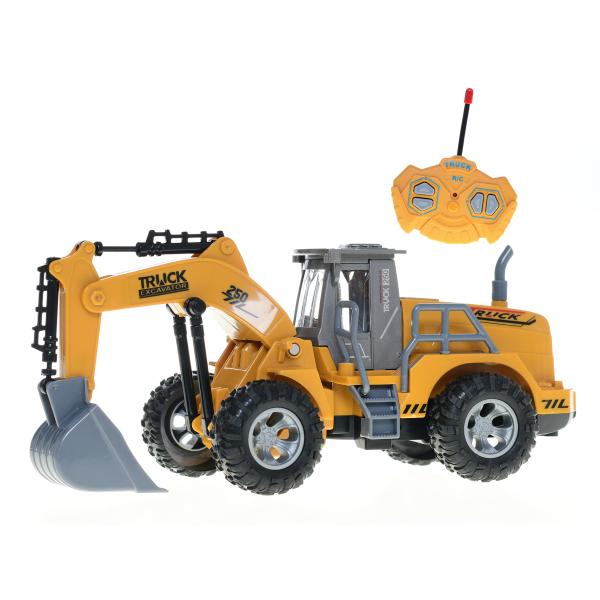 R/C bagr 23cm 27MHz plná funkce na baterie se světlem