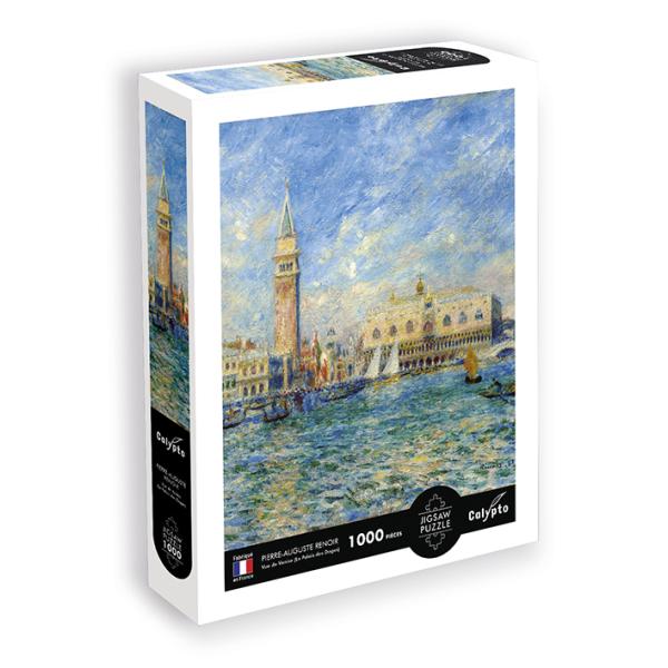 SENTOSPHERE Puzzle Pohled na Benátky (Dóžecí palác)-Pierre- Auguste Renoir 1000 dílků