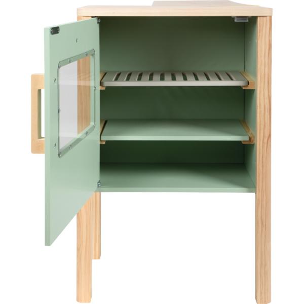 Dřevěný obchod a kuchyňka Tasty zelená 2 v 1
