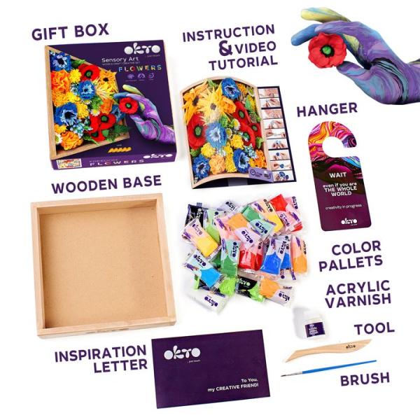 OKTO modelovací set v dreveném rámu 21 x 21 cm Sloboda