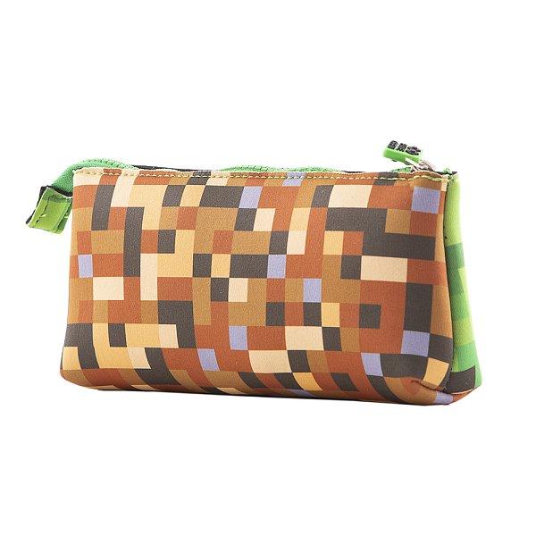 PIXIE CREW velké pouzdro zeleno-hnědé malý panel