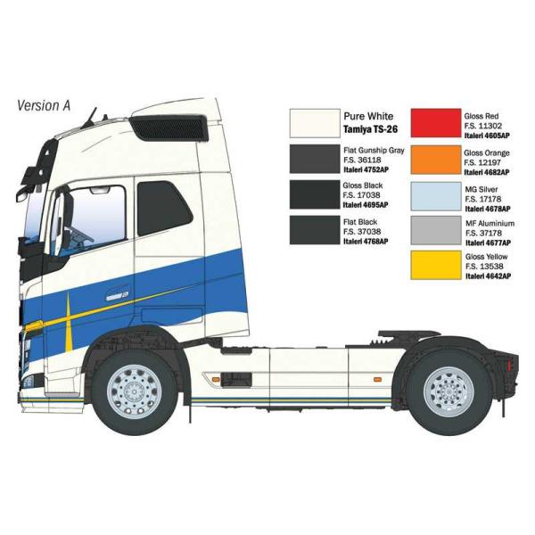 Model Kit truck 3970 - Volvo FH16 Medium Roof (1:24) (obrázek 5)