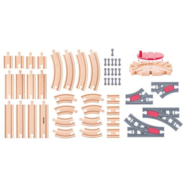 Woody Set koľají s točňou, 50ks