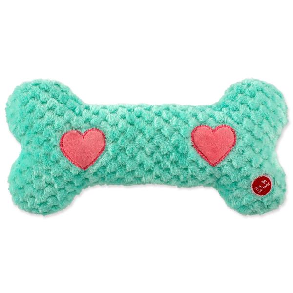 Hračka Dog Fantasy Cuddle Kost nahřívací tyrkysová 30cm