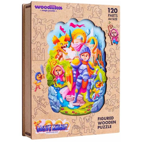 DŘEVĚNÉ BAREVNÉ PUZZLE - Statečný rytíř (obrázek 4)