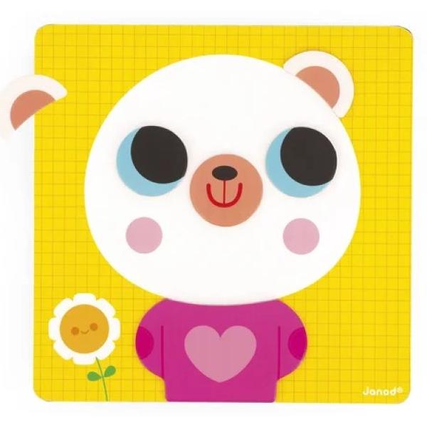 Janod Magnetická hračka Emoce a pocity Medvěd s předlohami