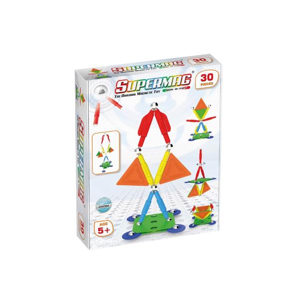 SUPERMAG magnetická stavebnice Multicolor 30ks