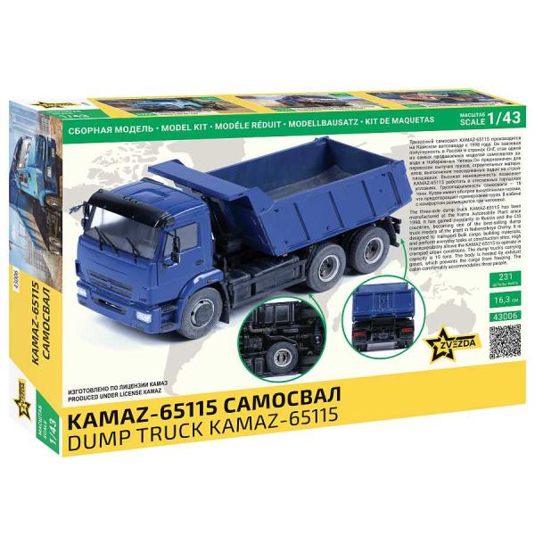 Model Kit auto 43006 – Kamaz Sklápěč (1:43)