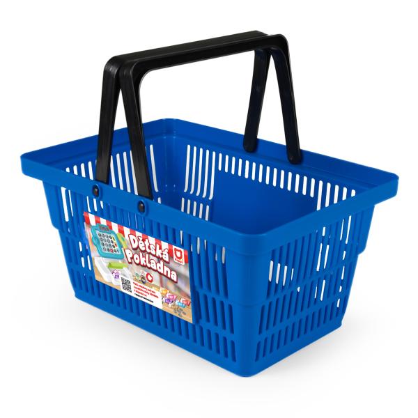 MINI OBCHOD - nákupní košík s doplňky a učením jak nakupovat - modrý (obrázek 8)