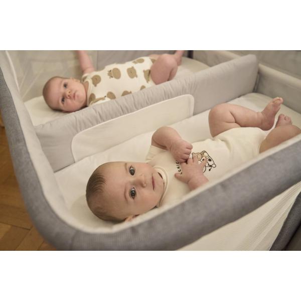 CHICCO Postýlka Next2Me Twins pro dvojčata - Magnet Grey (obrázek 3)