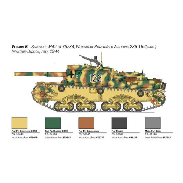 Model Kit military 6759 - Semovente M42 da 75/34 Upgrade Edition (1:35) (obrázek 5)