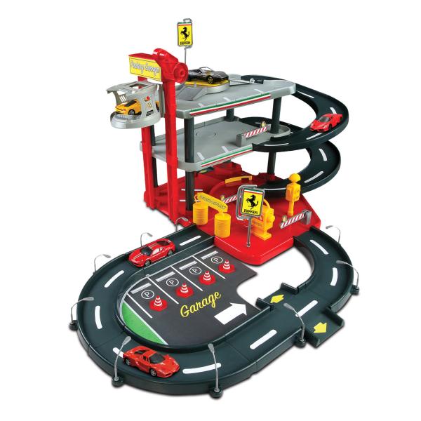 Bburago PLAY 1:43 Ferrari Race & Play Parking Garage - 2 auto